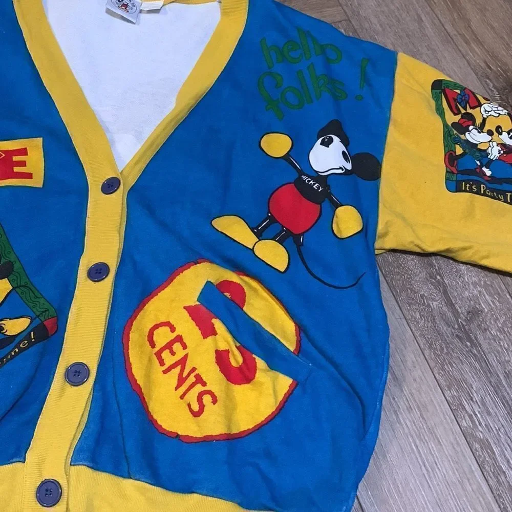Vintage 1990s Mickey Collegiate Cardigan